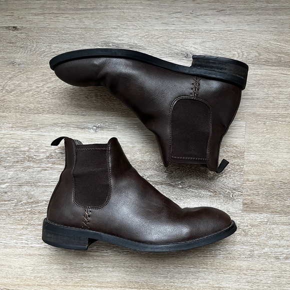 Will’s Vegan Store Vegan Faux Leather Dark Brown Chelsea Boots Size 41 EU / 8 US - Picture 5 of 13